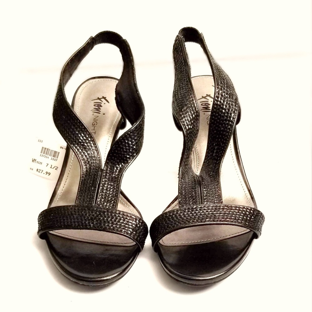 Fioni Night Women's Black Heels Size 7 1/2